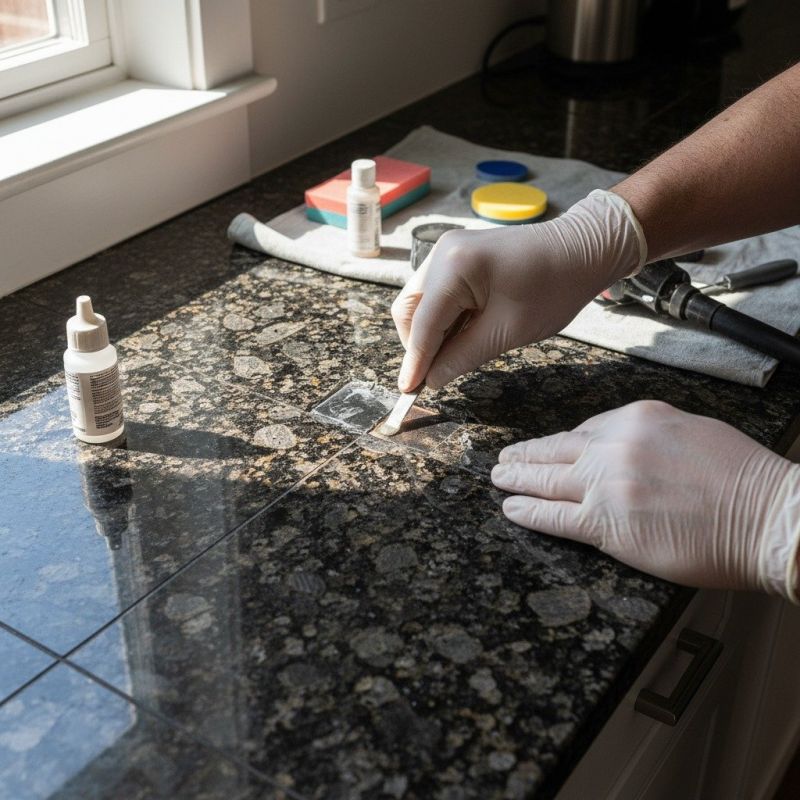 Granite Tile Repair detail
