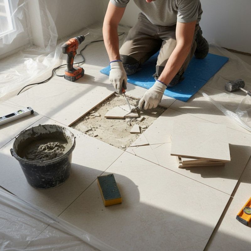 Marble Floor Repair detail