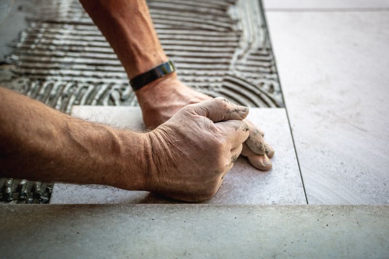 Porch Tile Installation detail