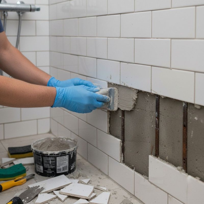 Shower Tile Repair detail