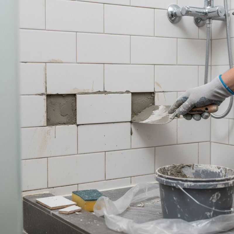Shower Tile Repair detail