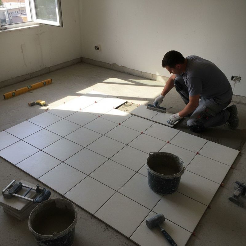 Travertine Floor Installation detail