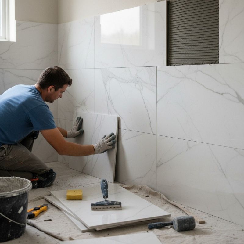 Veranda Tile Installation detail
